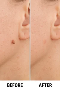 Skin tags removal Billingshurst before and after