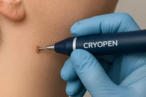 Person receiving skin tag removal Billingshurst