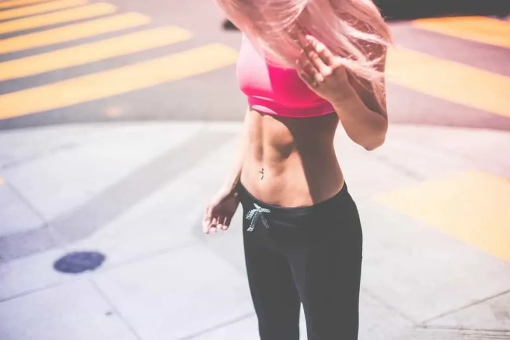 Woman with toned stomach after LA-EMS Body Sculpting Treatment Billingshurst