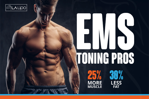 Image of man with sculpted stomach showing the fat loss and muscle gain of LA-EMS Body Sculpting Treatment Billingshurst