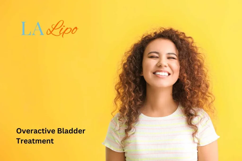 woman smiling about overactive bladder treatment Billingshurst solutions